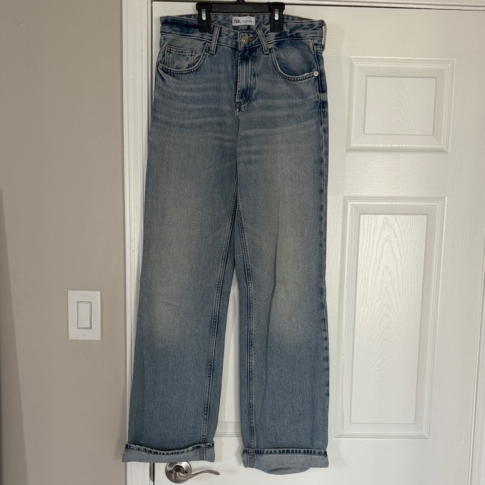 Zara 34” Inseam Straight Leg Jeans